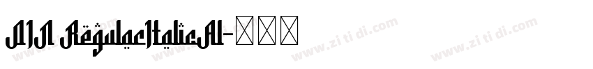 DIN RegularItalicAl字体转换